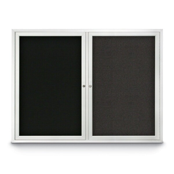 Corkboard, 72"x36", Cloud/Bronze